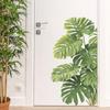 Tortoise Shell Bamboo Sticker - Green Leaves - Home Decor for Living Room - Wall Decorative Paper