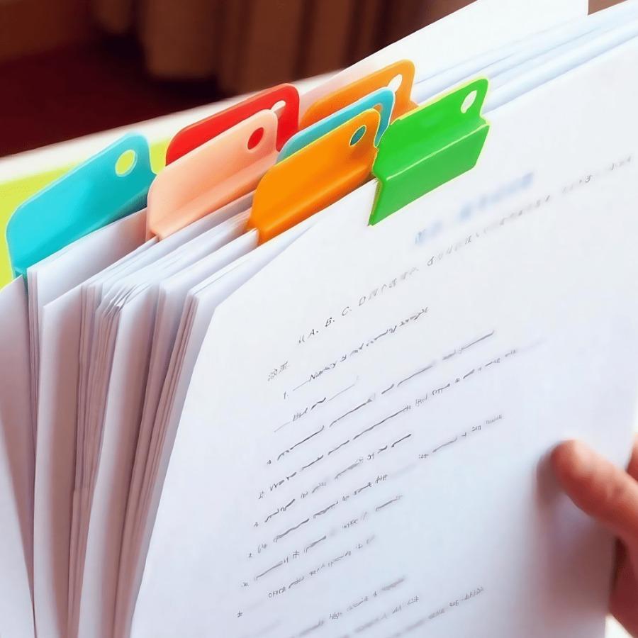18pcs Colored Plastic File Index Clips, Multi-Functional Bookmark & Page Marker with Color-Coded Tabs, Reusable Binding/Sealing for Books, Journals