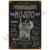 Metal Sign Vintage Tin Sign Decorations Gin  Tonic Cocktail Plate Decorative Poster Plaque Retro Bar Kitchen Home Wall Decor
