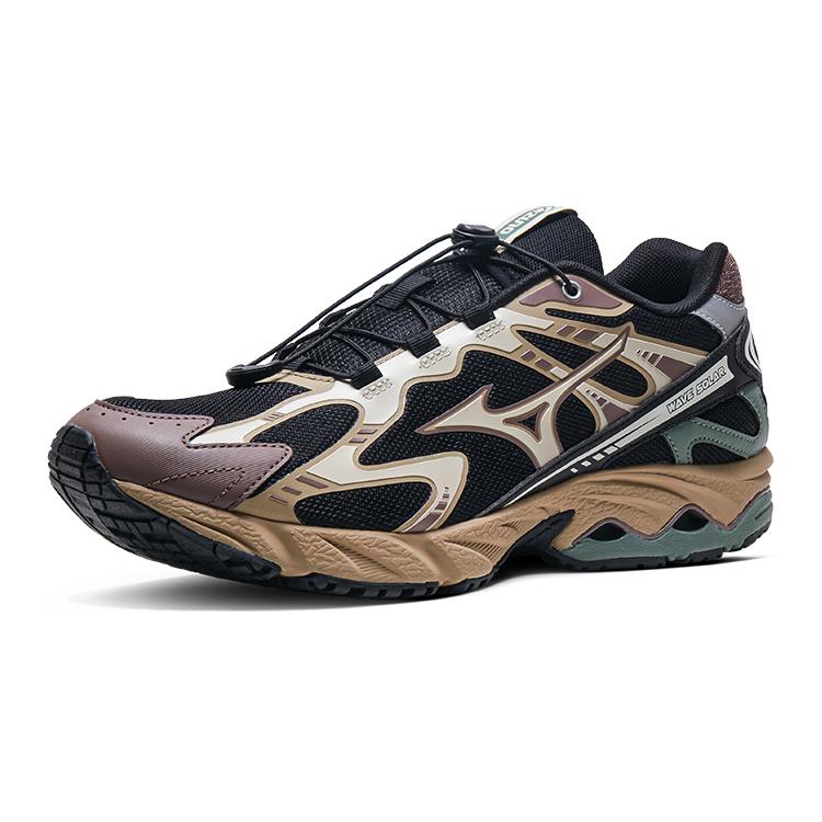 Mizuno Wave Solar V2 Trend Retro Funcțional Antiderapant Rezistent la Uzură Cu Suport Top Înalt Pantofi de Alergare Casual Unisex sneaker Negru D1GH231809