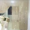 Glitter Door String Curtain Silver Ribbon Shiny Tassel Flash Line Curtain Valance for Window Room Home Decoration