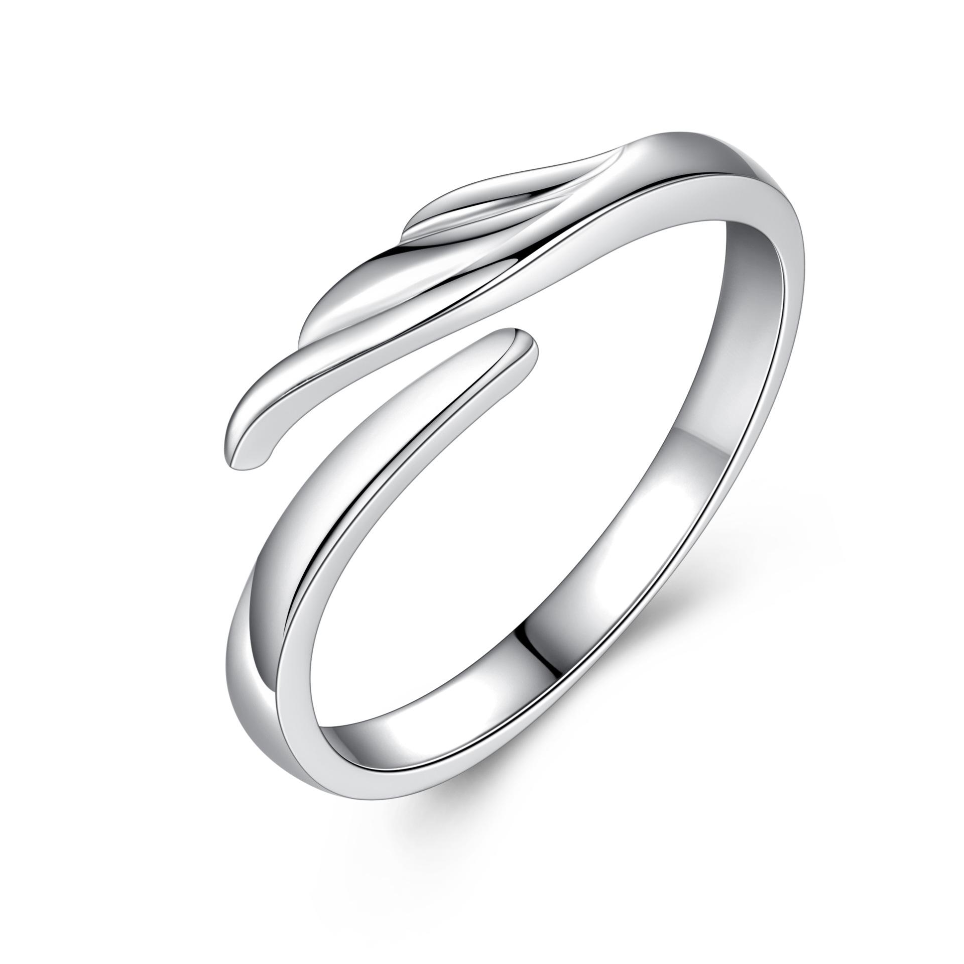 

2pcs 925 Sterling Silver Couple Rings Zircom For Women Man Exquisite Student Girlfriend Silver Jewelry Accessories Wedding resizable