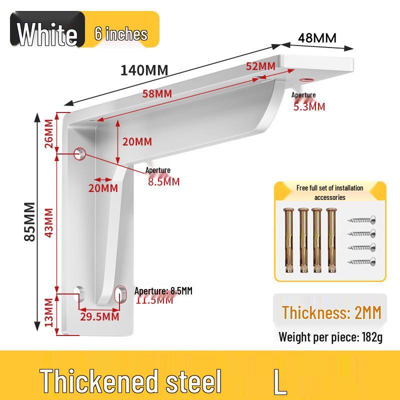 

Wall-Mounted Heavy-Duty Triangle Support Shelf Bracket for Floating TV Cabinet and Desks.