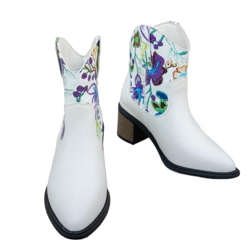 Botki damskie z krótką cholewką ze szpiczastym noskiem, jesienno-zimowe, nowy styl, niski obcas, proste, wygodne, wszechstronne buty damskie