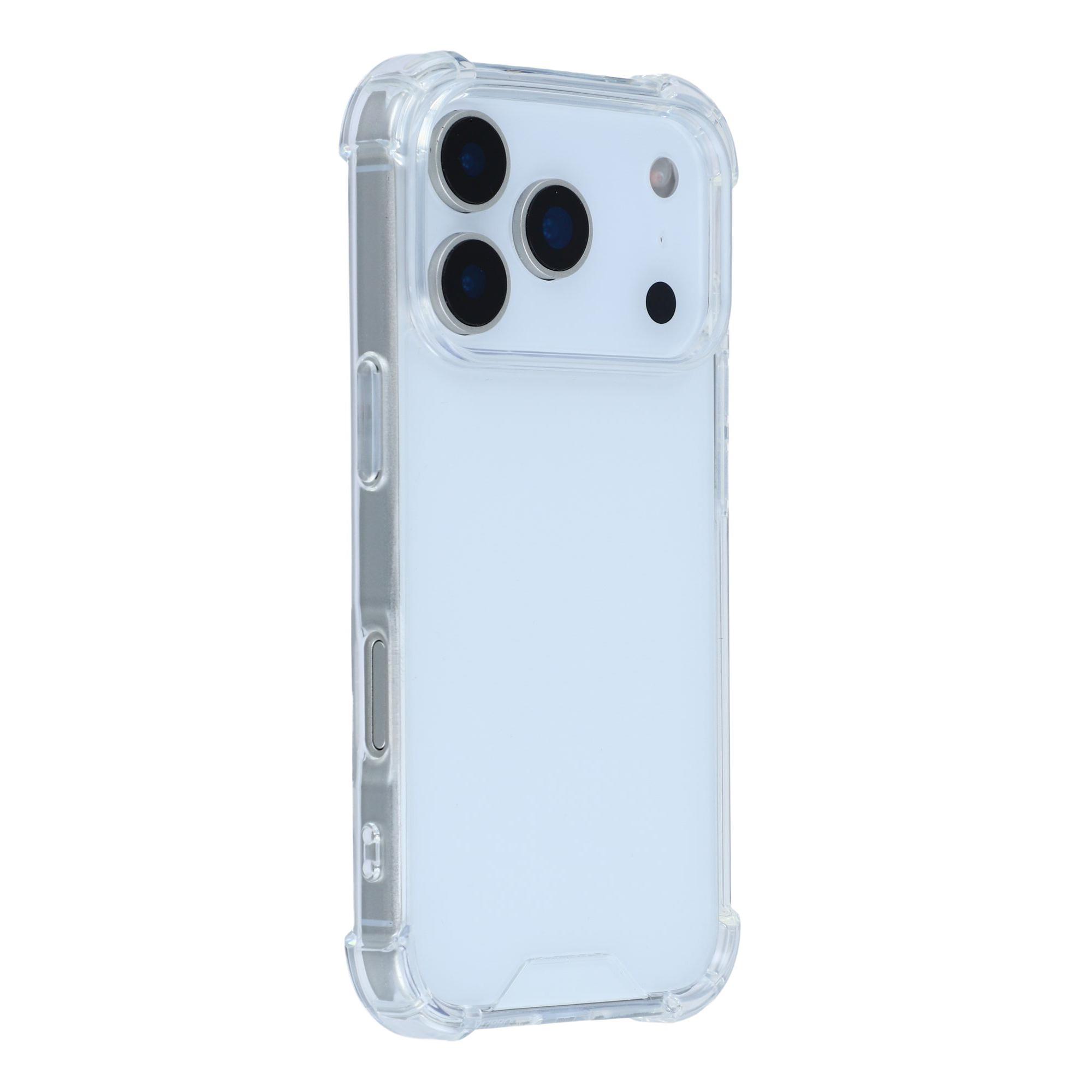 

For iPhone 17 Pro Max Case Reinforced Corners TPU Frame+Acrylic Back Phone Cover A