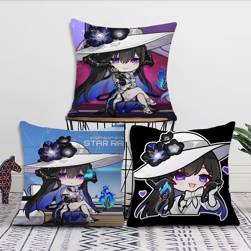 Game Honkai Star Rail The Dahlia Q cushion cover Pillow Cover Decoration Room Home Sofa living Office Car Nordic Simplicity