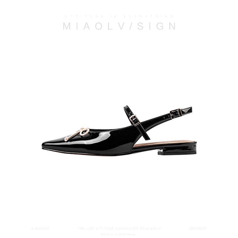 Women s 2024 Summer Ballet-Style Closed-Toe Flats - Elegant French Design 38