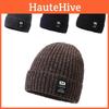 M Printing Letter Knitted Winter Beanie Hat Lightweight Warm Cap Fashion Gift