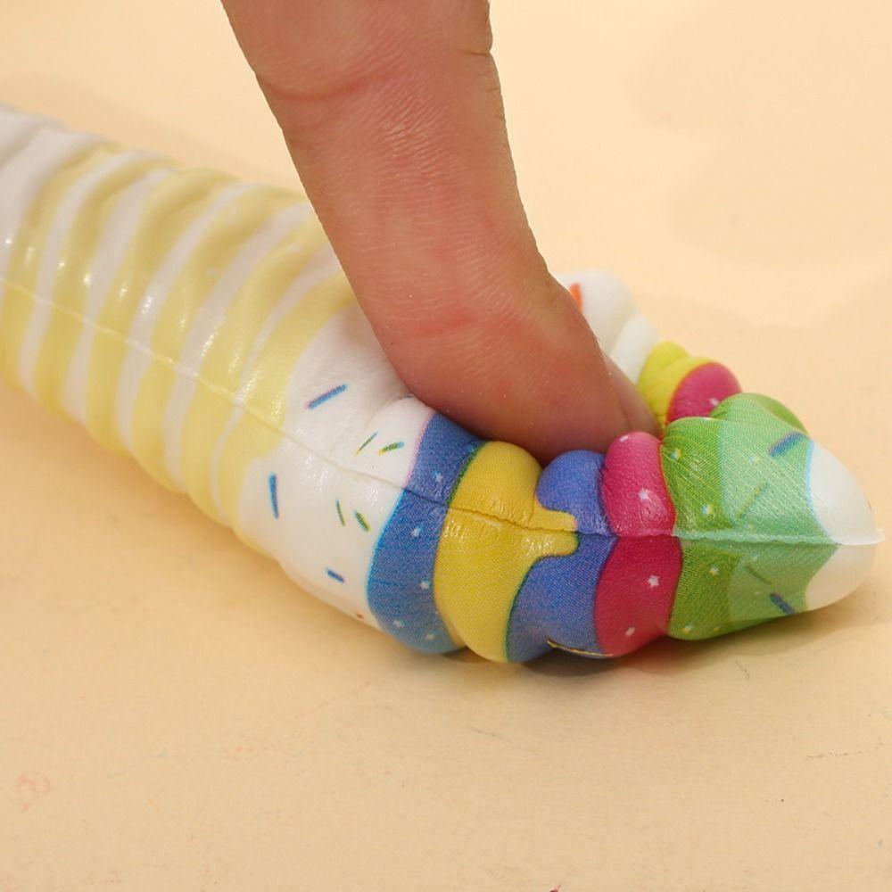 Ballpoint Pen Pinch Bounce Pen Ice Cream Squeeze Sensory Toy Pen Cute Soft Gel Pen  Office School