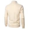 Men'S Long Sleeved Zipper Collar Shirt, Fashionable And Casual Lapel Top