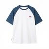 Li Ning Sports Leisure Series Color Block Cotton Short Sleeve T-Shirt Unisex Tops White Blue YHSU169-4