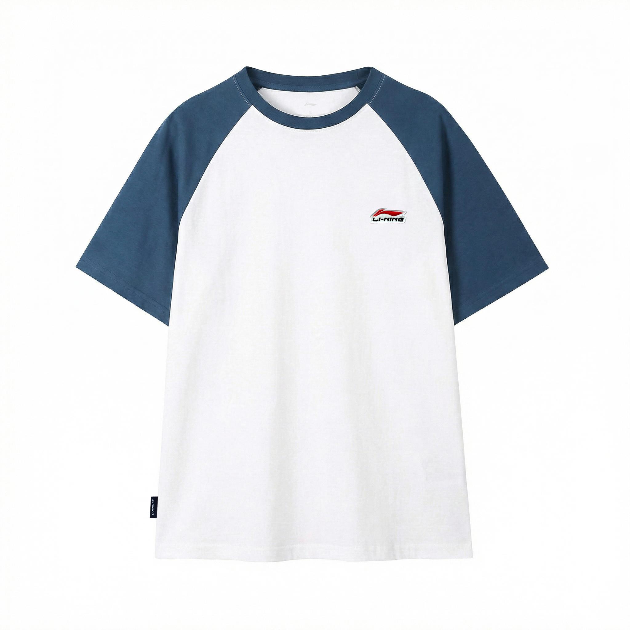 Li Ning T Shirt Unisex White Blue YHSU169-4 3XL