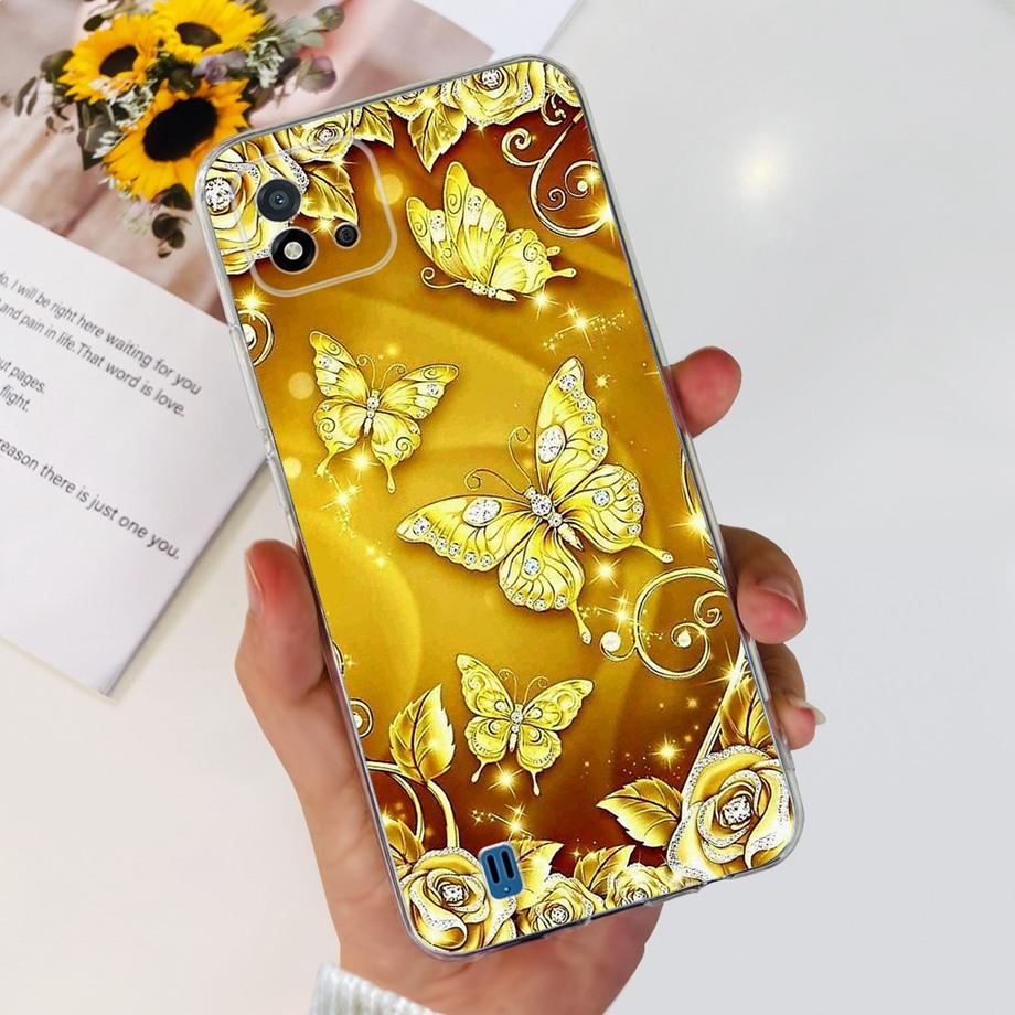 For Realme C11 2021 Clear Soft TPU Silicone Phone Back Cover For Realme RMX3231 C 11 RealmeC11 Funda Cool Dragon Cat Capa Bumper