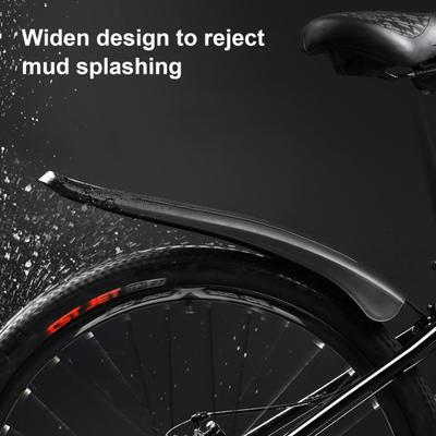 1 Set Bicycle Fender Lightweight Portable Full Cover Thick Widen Universal MTB Mountain Road Bike Front Rear Mud Guard Mudflap Bike Accessories