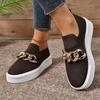 Thick-soled fly-woven breathable low-top single shoes women's chain decorative foot cover lazy