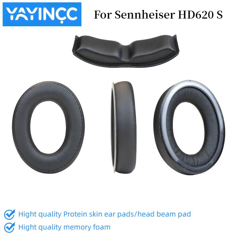 1pair Ear Pad For Sennheiser HD620 S Headset Gamer Replacement protein skin ear pad/Head beam cushio