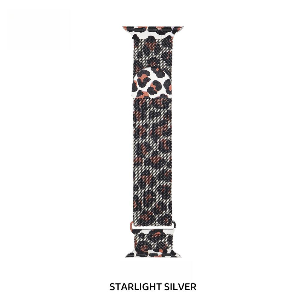Leopardenmuster Uhrenarmband für Apple Watch für Apple Watch 1-11/SE/Ultra Edelstahl Magnetverschluss 5 Farben 38/40/41/42/44/45/46/49mm