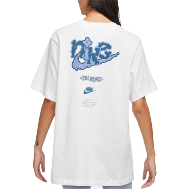 New Nike Set in Sleeve T Shirt Women's White FD2550-100