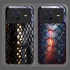 Art Black Golden Scale Texture Printed Tempered Glass Phone Case for OPPO Reno 13F 12 11 10 Pro Plus Find X8 X5 X3 Lite 5G Cover