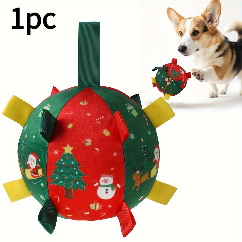 

1pc Interactive Squeaky Football-Shaped Dog Chew Toy-Durable Bite-Resistant Fabric Puppy Teething Toy with Squeaker,NonToxic Pet