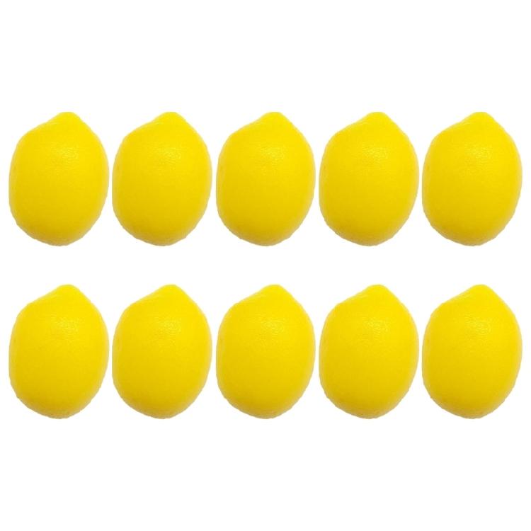 Pack Of 10 Artificial Lemon Simulation Lemon Artificial Fruit for Shop Display Kitchen Decoration Photography Supplies