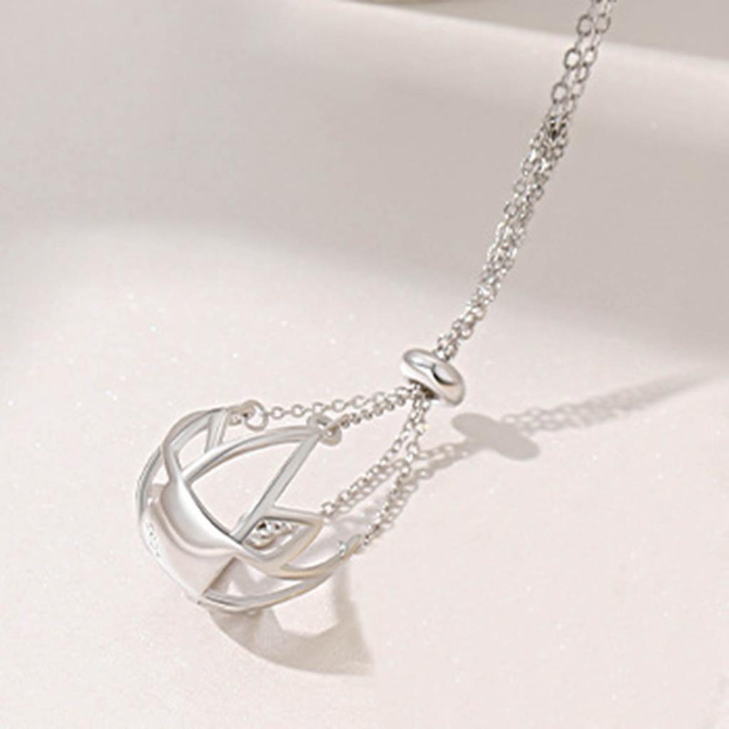 10-12mm Round Pearls Pendant Cage DIY Necklace Charm Holder Hollowed Balls Lantern Shape Empty Support Tray Bracket