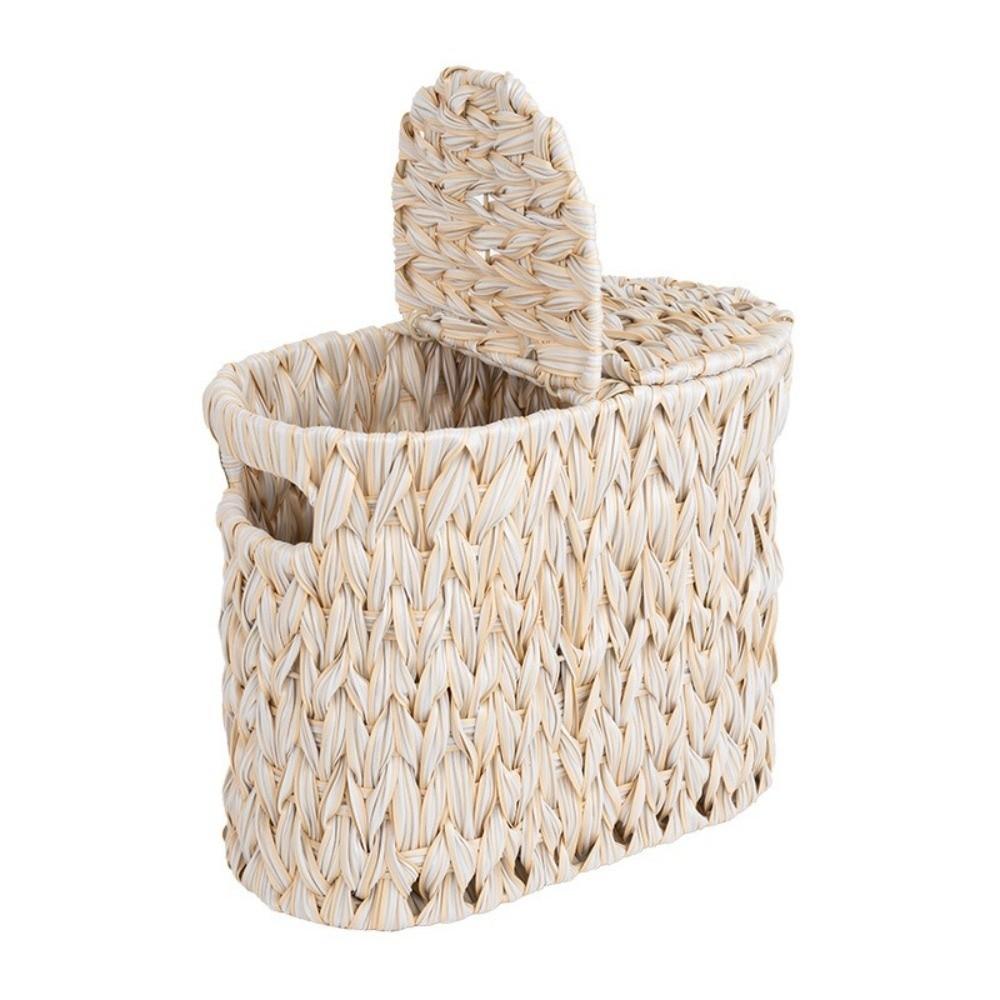 Large Capacity Toilet Paper Basket Flip Top Sundries Storage Box Storage Basket for Kitchen