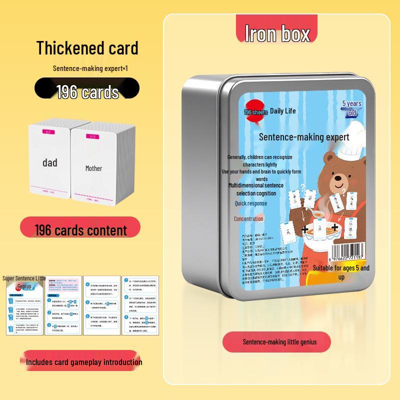 Crazy Genius Sentence-Making Cards: Educational Conjunctions Game for Kids & Parents