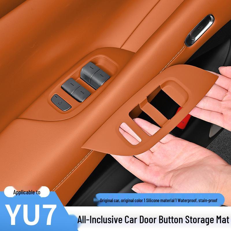 Xiaomi YU7 Car Window Button Frame Protector - Anti-slip Glass Lifter Panel Cover