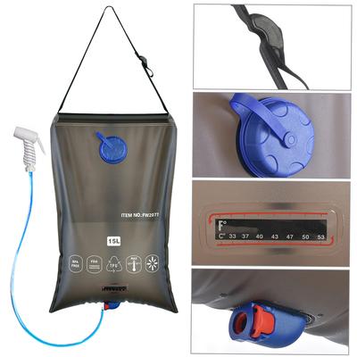 15L Water Bag Collapsible Water Container Portable Camping Shower Bag Water Bag for Outdoor