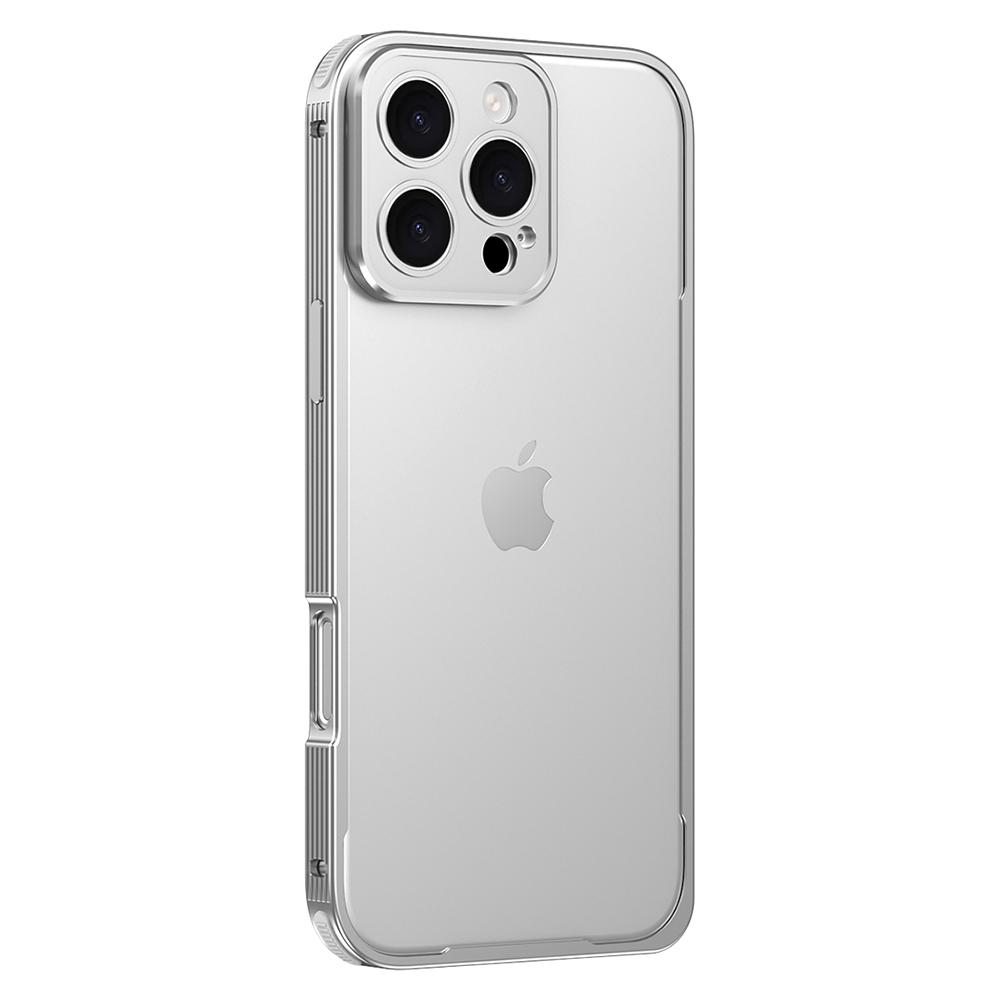 For iPhone 16 Pro Bumper Case Heat Dissipation Aluminium Alloy Phone Shell with Buckle/Camera Lid