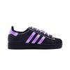 Adidas Originals Superstar 2 Leather Low top Skateboard Shoes Women's Black Purple JH9977(Team1704-SBOX)