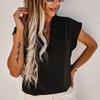 2026 Spring/Summer New Wish Solid Color V-Neck Short Sleeve T-Shirt Women's Clothing