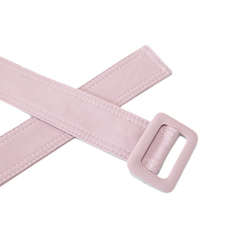 Women's Extra Long Canvas Belt: Solid Color, Wide Waistband for Casual Wear