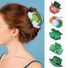StPatricks Shamrock Hair Claw Clip Funny Claw Clip Hair Banana Barrettes NonSlip Girl Hair Clip PonytailClamp for Women