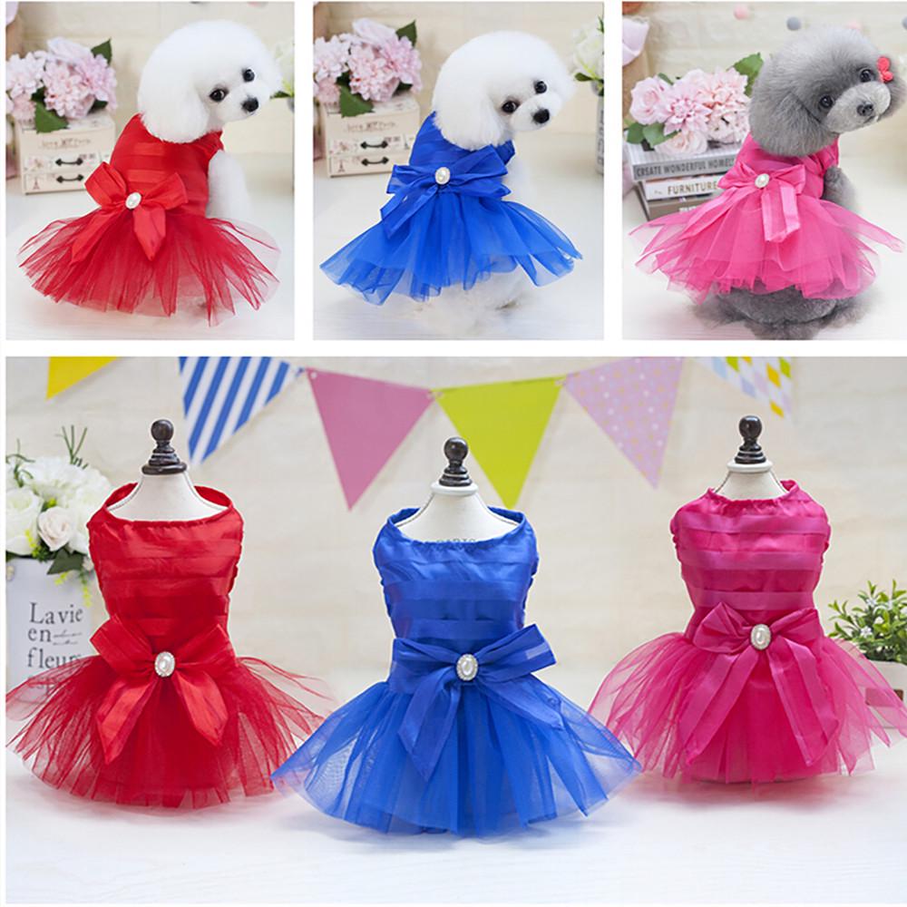 Small Dog Dress Fashion Pet Dog Bubble Dress Dog Cute Summer Skirt