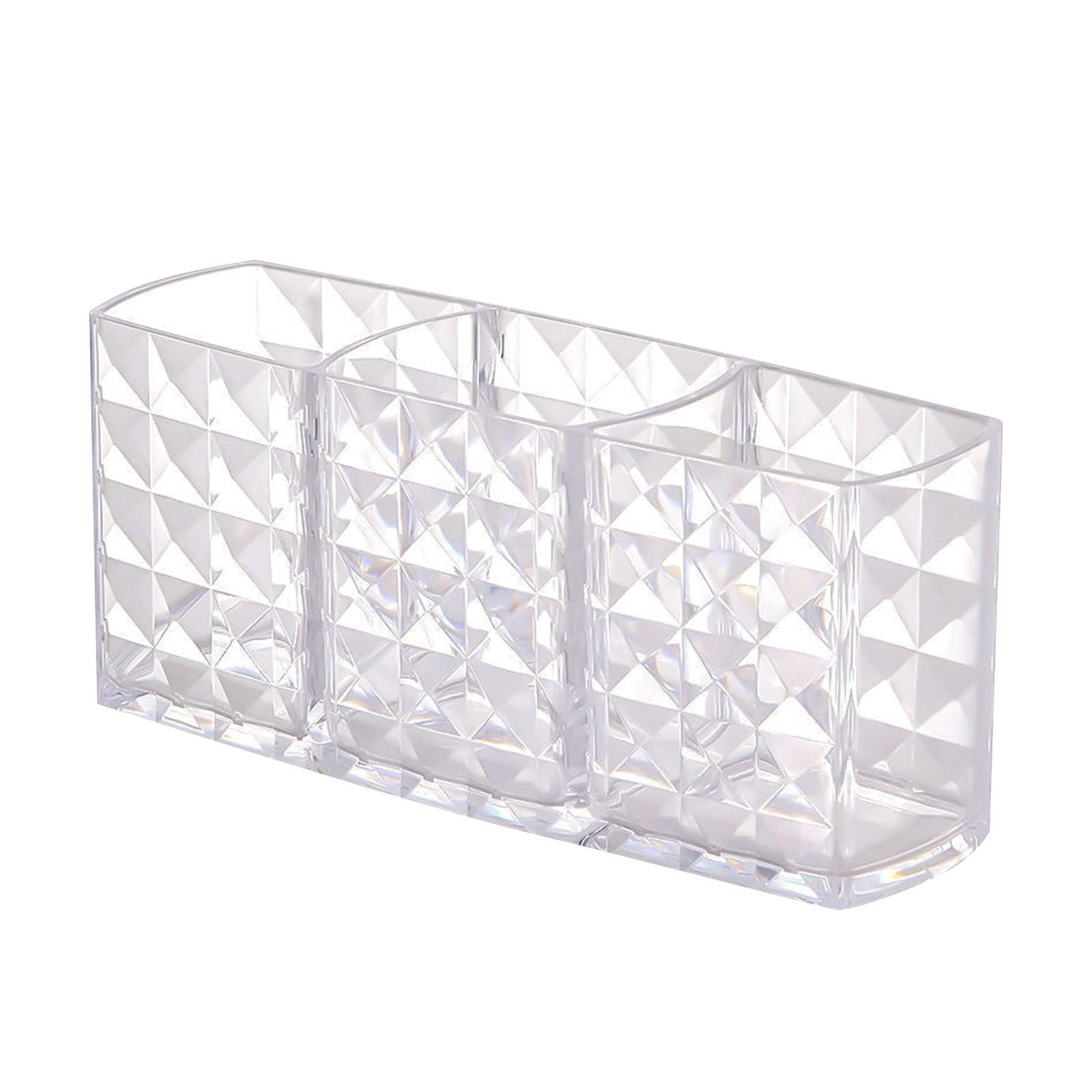 

Makeup Brush Storage Tube With 3 Compartments, Dressing Table Storage Box, Acrylic Cosmetics Storage Box, Dressing Table One Size