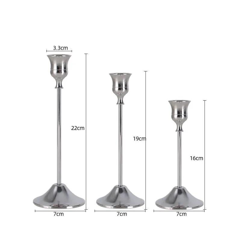Nordischer Vintage Metall Kerzenhalter – Romantische Kerzenlicht-Dinner-Dekoration für Valentinstag und Heimdekoration