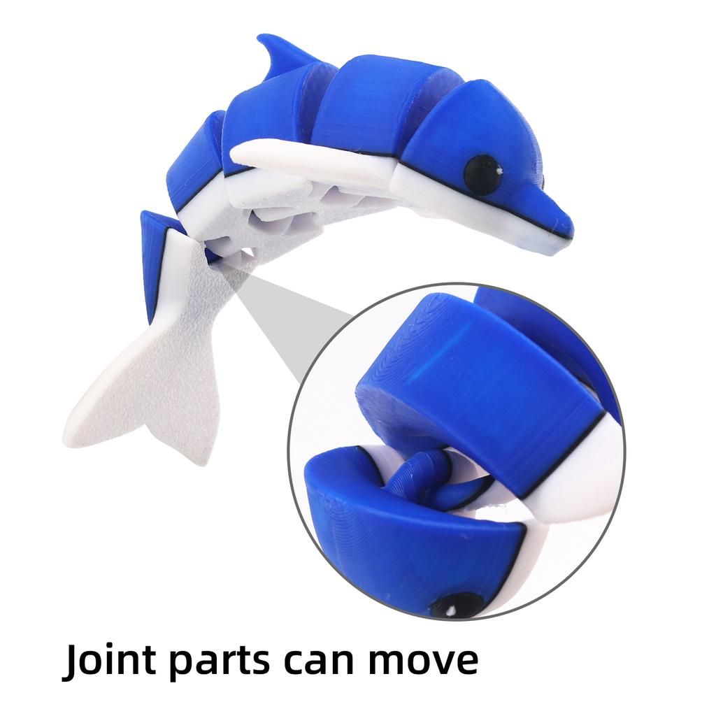 3D Printed Whale Shark Integrated Joint Movable Fish Activity Children's Toy Gift Ornament Fish Tank Decoration