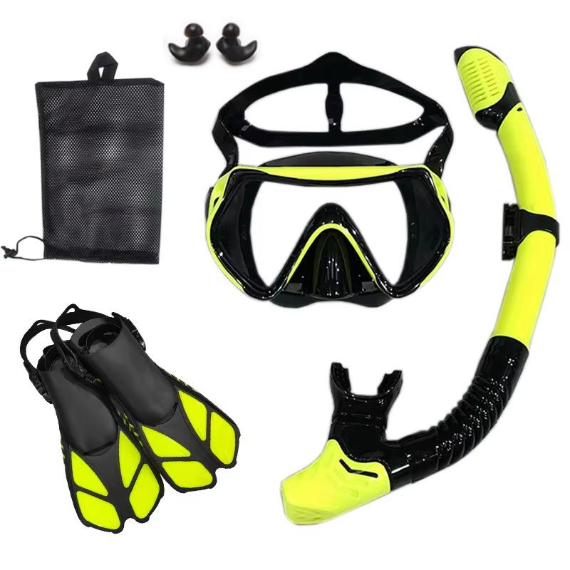 Diving Mask Snorkel Adjustment Flipper Frog Shoe Three-piece Set