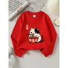 European sizes Kids' Round-Neck Hoodie | Cute Cat Eating RaChildren Bowl, , Sportswear and Casual Wear, Soft and Comfortable, Playful Design