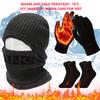 Winter Beanie Gloves Socks Set Hat Glove Socks Thermal Accessories Combo for Cold Weather