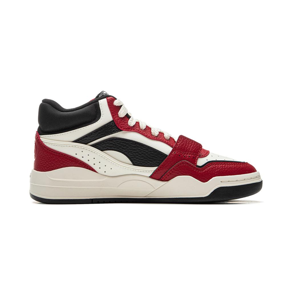 New LINING Moonlight White HI Skateboard Shoes Women's Mid Top White Red AGCU314-4