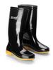 Men's Waterproof Mid & High-Calf Rain Boots: Non-Slip, Fashionable, Warm, Acid & Alkali Resistant, Rubber Sole for Kitchen Work.