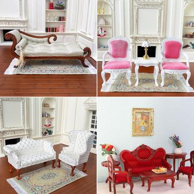 1/12 Puppenhaus Simulation Sofa Stuhl Modell Puppen Heim Sessel Sofa Wohnzimmer Möbel Dekor Puppenhaus Wohnszene Ornament
