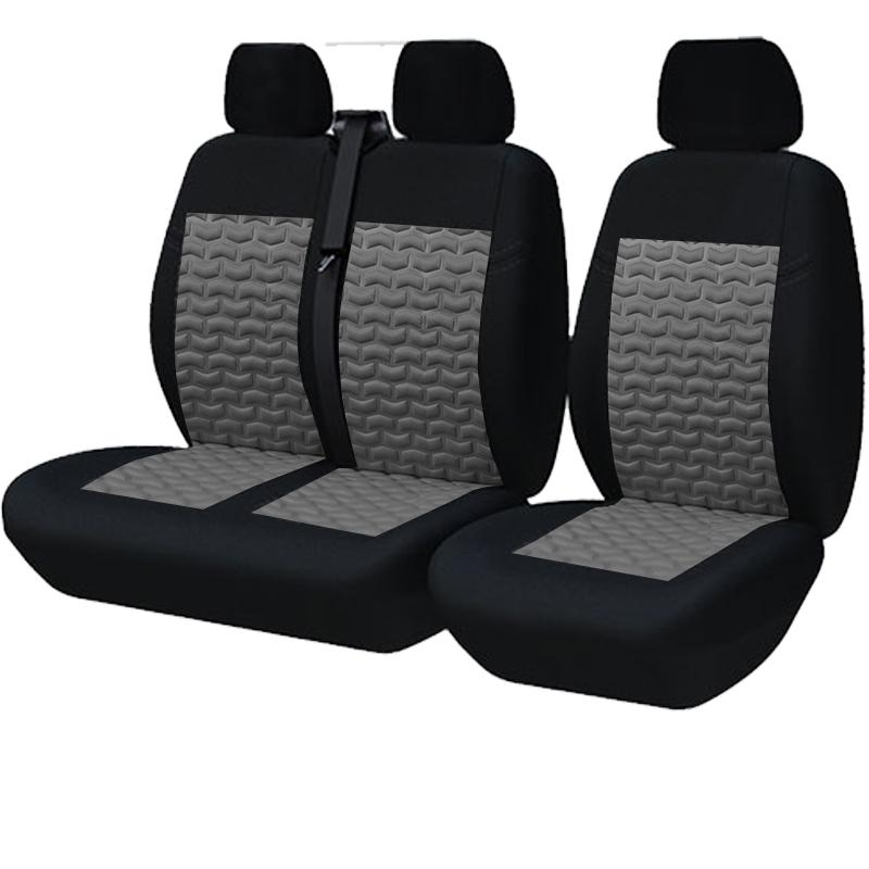 TQ013-2+1 Universal 4mm Sponge Seat Covers Fit For Most Van Truck For Mk6 Transit For Ford Transit For Fiat Ducato For Citroen Relay