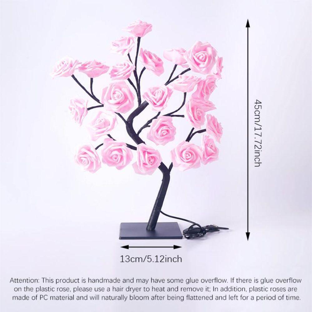New USB Powered Rose Flower Tree Lamp LED Decorative Table Lamp Valentine's Day Gift Rose Flower Tree Night Light Bedroom