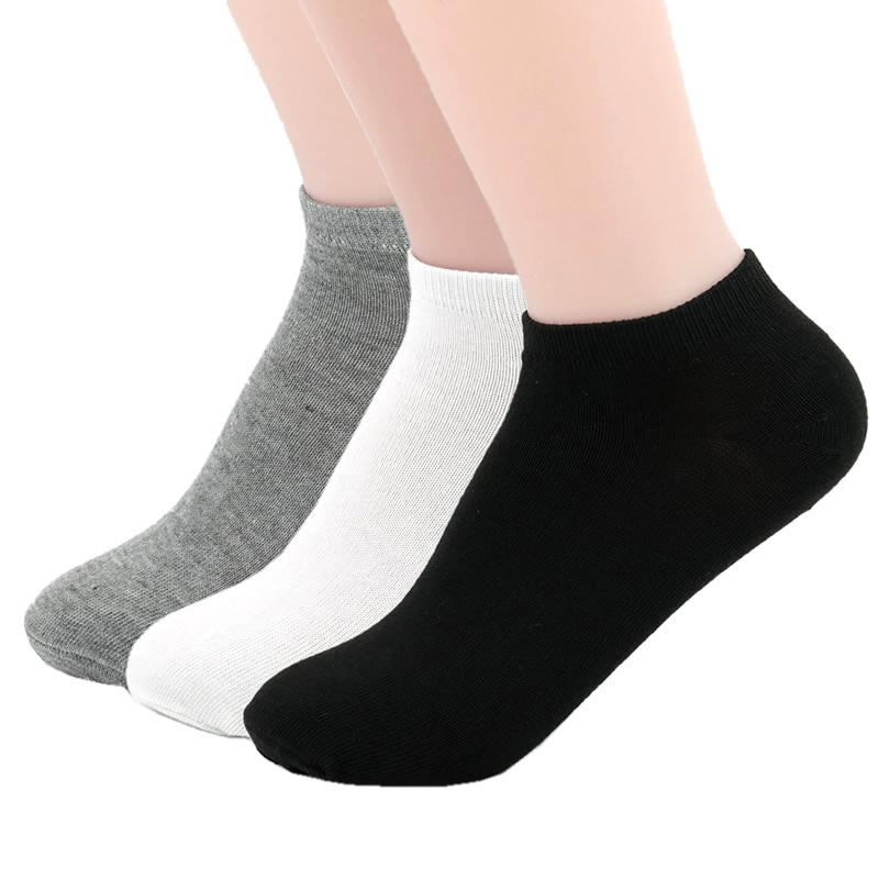 5 Pairs Unisex Invisible Low Cut Boat Socks Silicone Non-Slip No-Show Ankle Socks Solid Color Breathable Casual Summer Socks