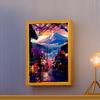 Beautiful City Mount Fuji, Japan Light Painting Photo Frame Led Night Light Wall Lamps Home Decorate Christmas Gifts Moon Lamp