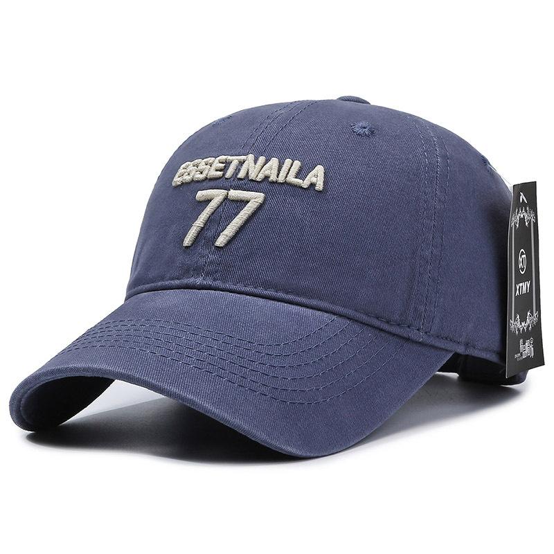 Essetnaila 77 Letter Embroidery Baseball Cap Outdoor Sun Breathable Protection